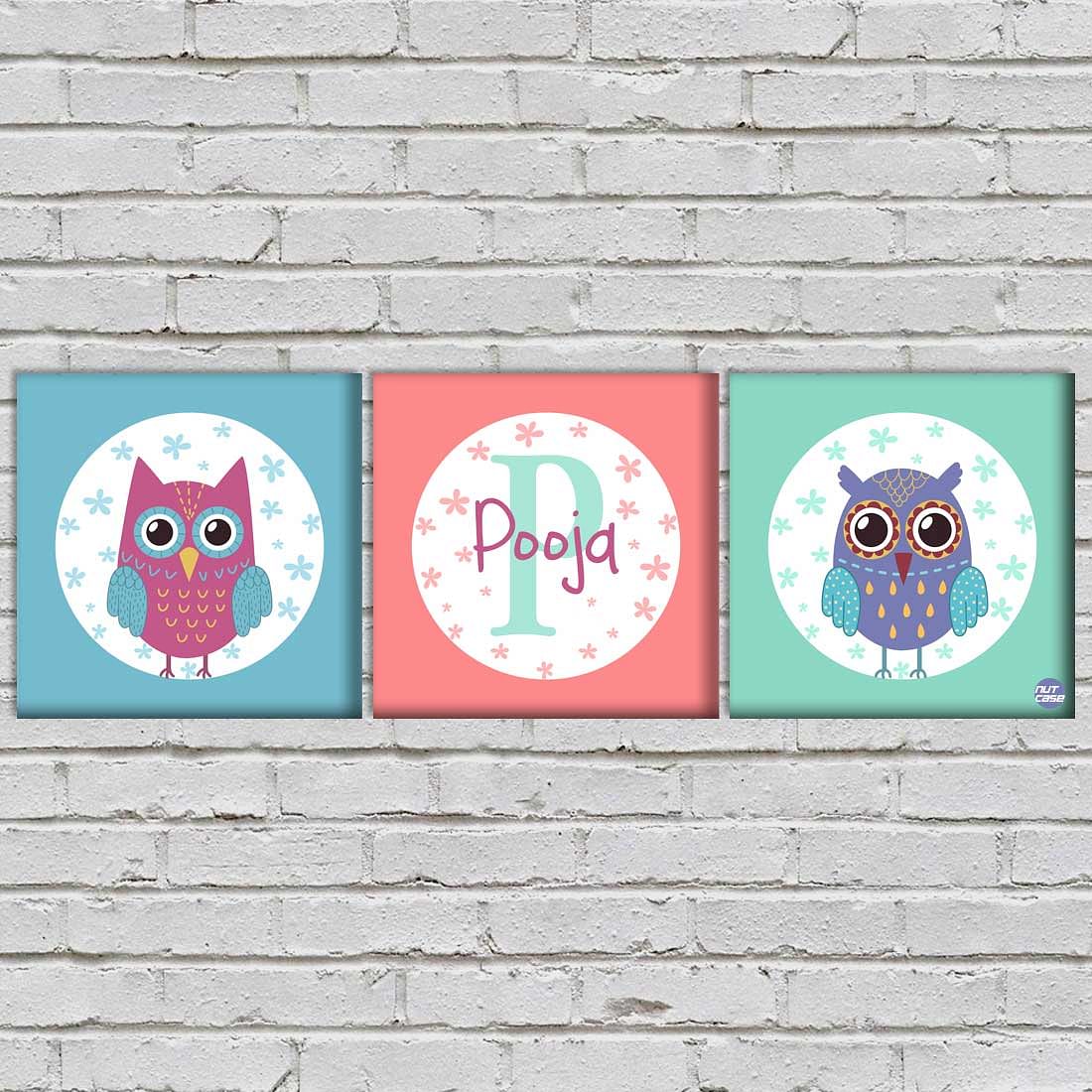 Personalized Nursery Wall Art  -Cute Owl - Image 2
