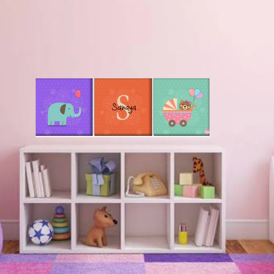 Personalized Nursery Wall Art -Baby Elephant
