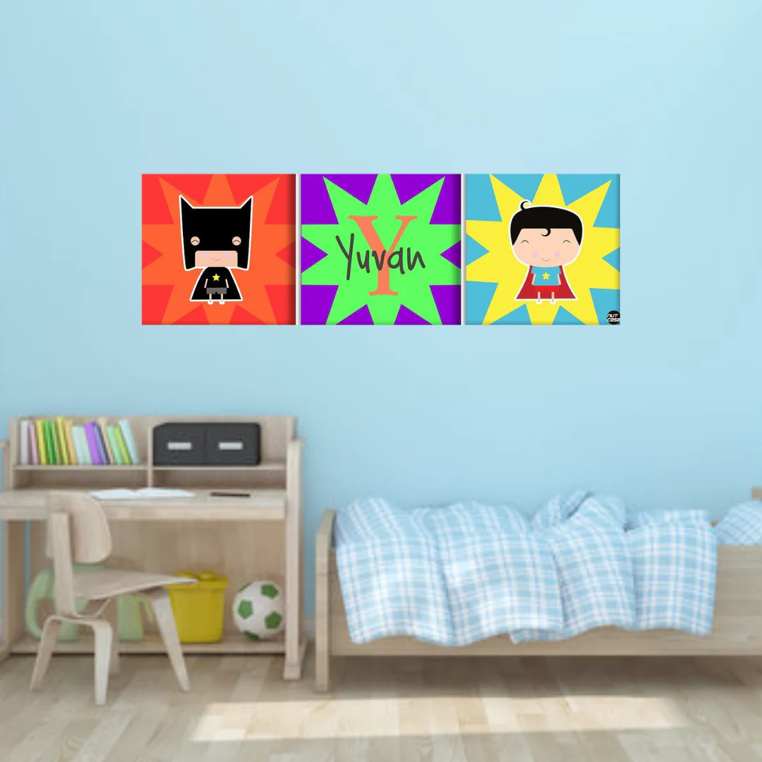 Personalized Nursery Wall Art -Cute Superhero
