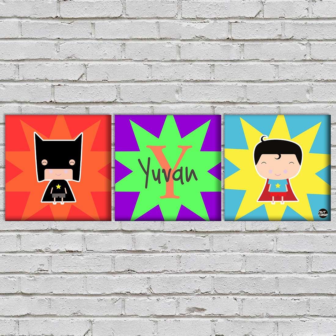 Personalized Nursery Wall Art -Cute Superhero - Image 2