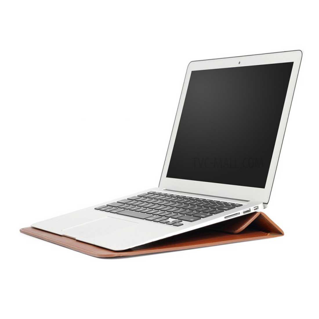Custom Made Leather Laptop Sleeve - Add Your Initial Crown Leaves - Image 7