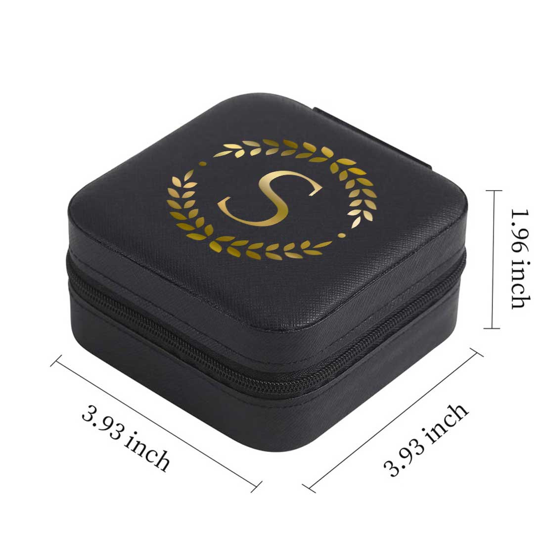 Personalized PU Leather Jewelry Box for Gift Storage Box Organiser Case with Rings Earrings Slots - Image 10