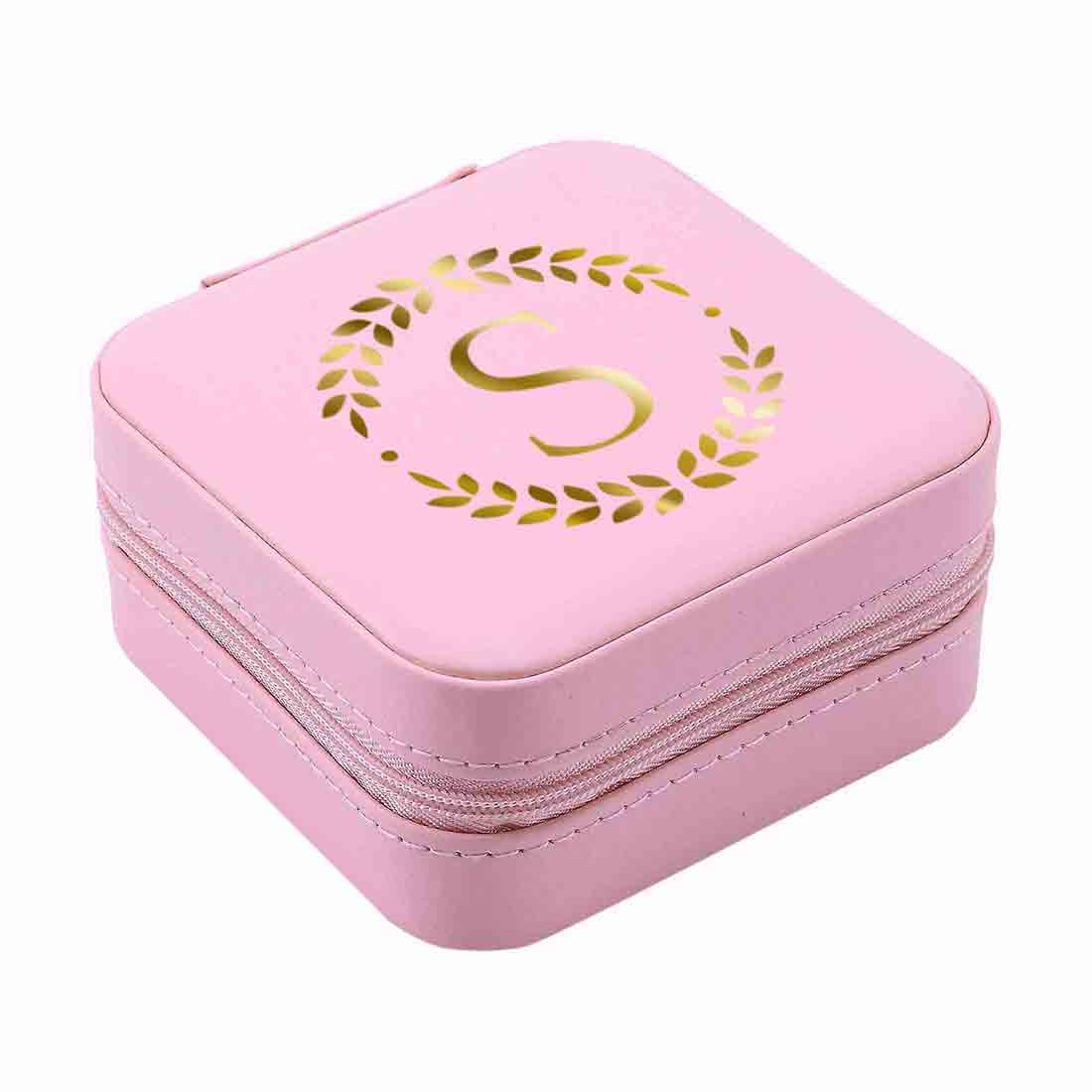 Personalized PU Leather Jewelry Box for Gift Storage Box Organiser Case with Rings Earrings Slots - Image 5