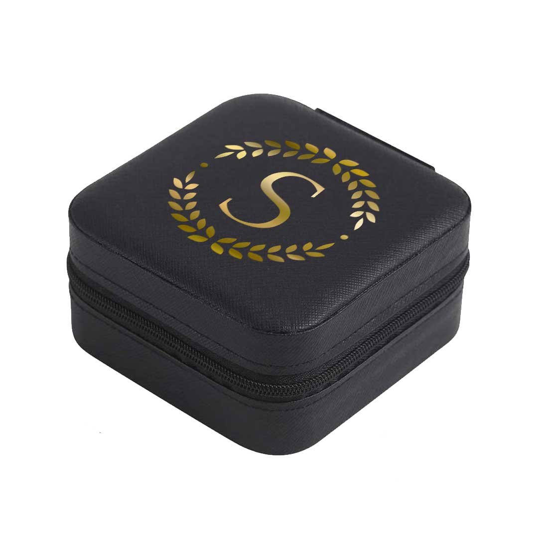 Personalized PU Leather Jewelry Box for Gift Storage Box Organiser Case with Rings Earrings Slots - Image 8