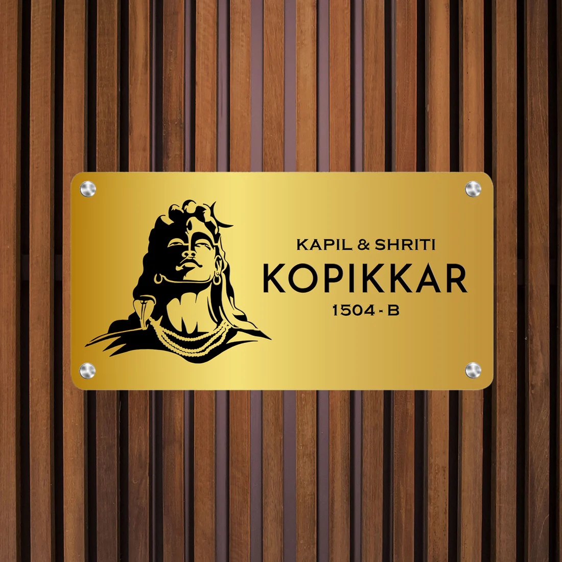 God Name Plate Lord Shiva Nameplate for Home, Bungalows & Flats-16x7" - Image 2