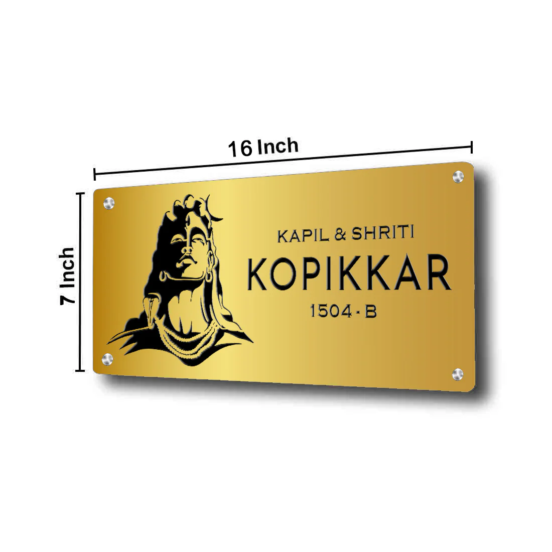 God Name Plate Lord Shiva Nameplate for Home, Bungalows & Flats-16x7" - Image 4