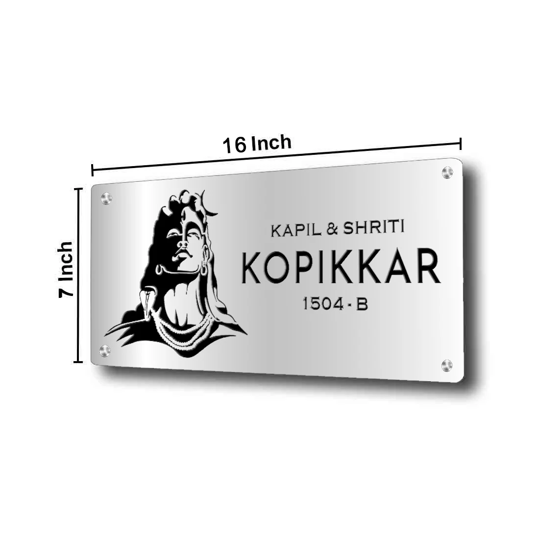 God Name Plate Lord Shiva Nameplate for Home, Bungalows & Flats-16x7" - Image 6