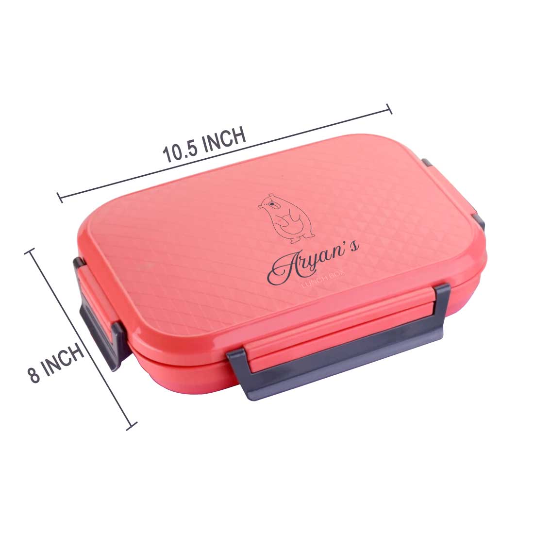 Personalized Lunch Box for Girls and Boys - Stainless Steel Pink Tiffin Box - Image 5