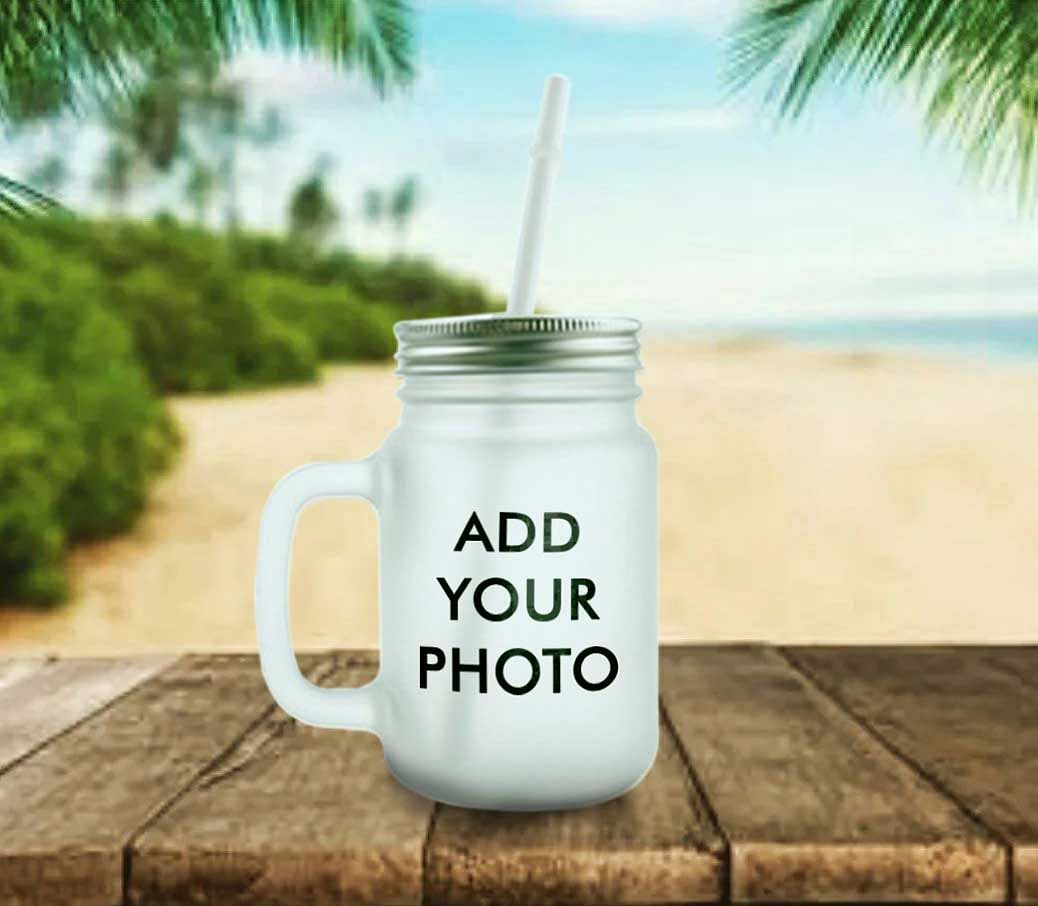 Personalized Mason Jar With Image Text- Add Your Photo - Image 5
