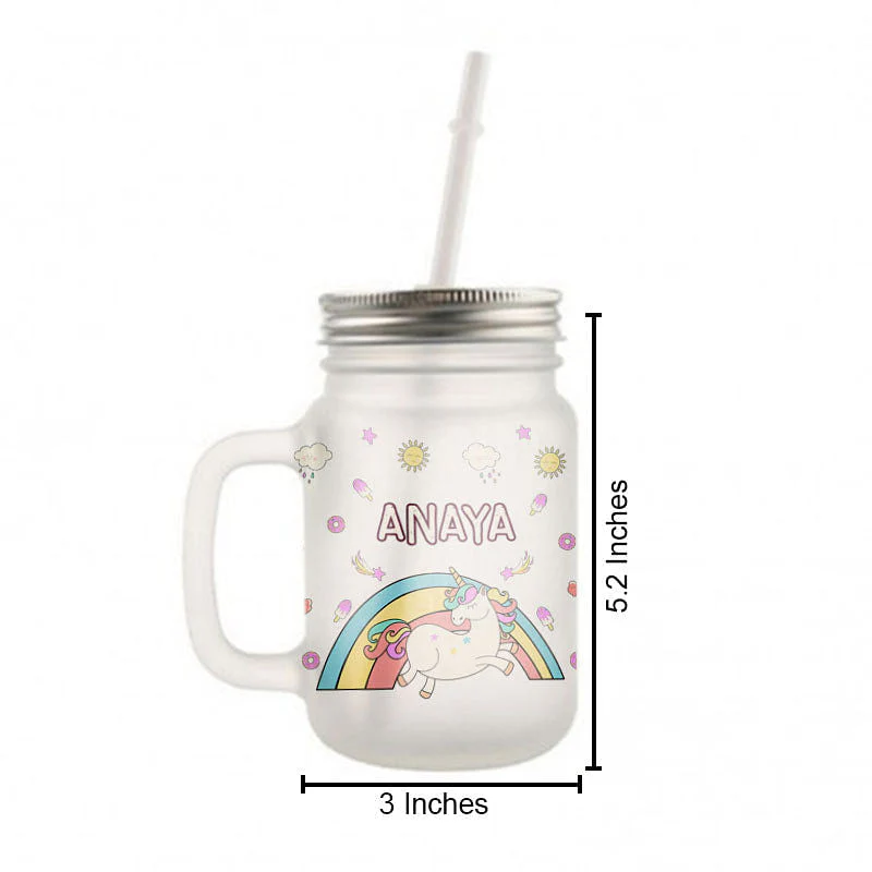 Personalized Mason Jar Glass - Unicorn Universe - Image 3