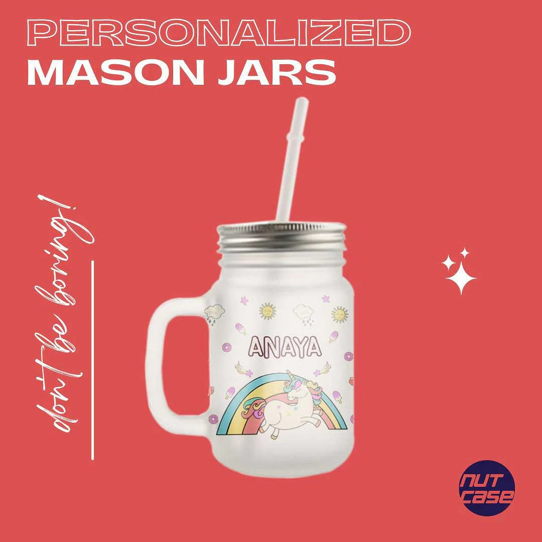 Personalized Mason Jar Glass - Unicorn Universe - Image 4