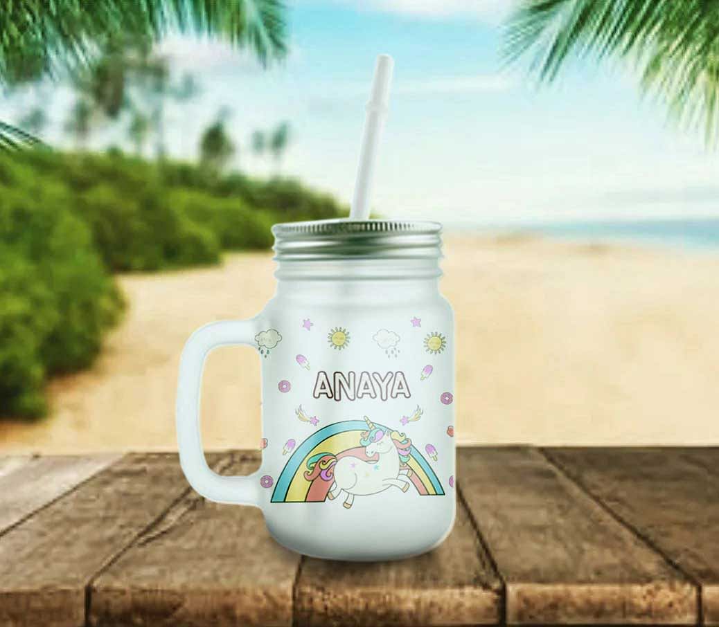 Personalized Mason Jar Glass - Unicorn Universe - Image 5