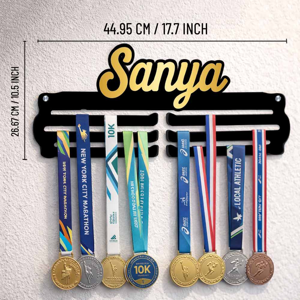 Personalized Medal Hanger with Name for Wall – Premium Medal Display Holder - Image 3