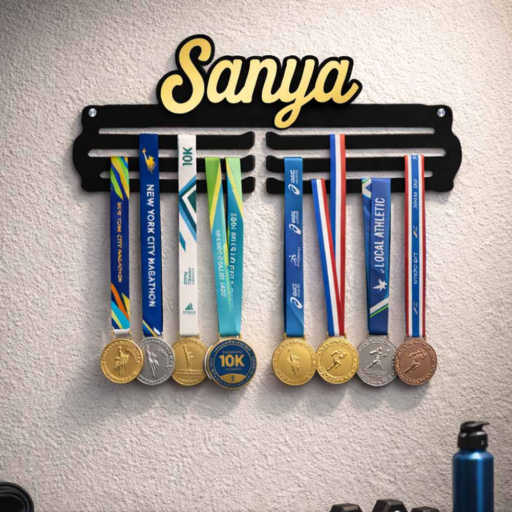 Personalized Medal Hanger with Name for Wall – Premium Medal Display Holder - Image 4