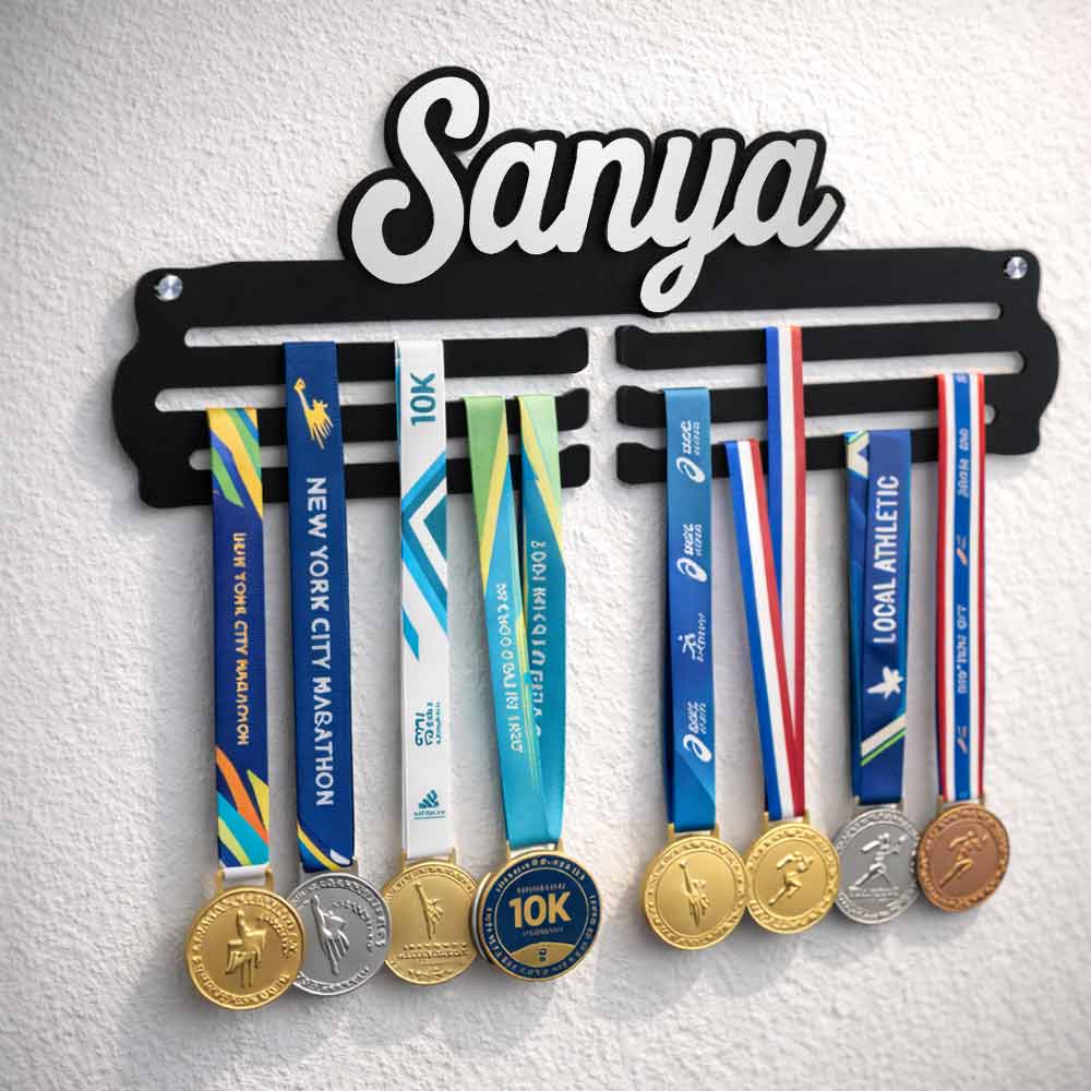 Personalized Medal Hanger with Name for Wall – Premium Medal Display Holder - Image 6