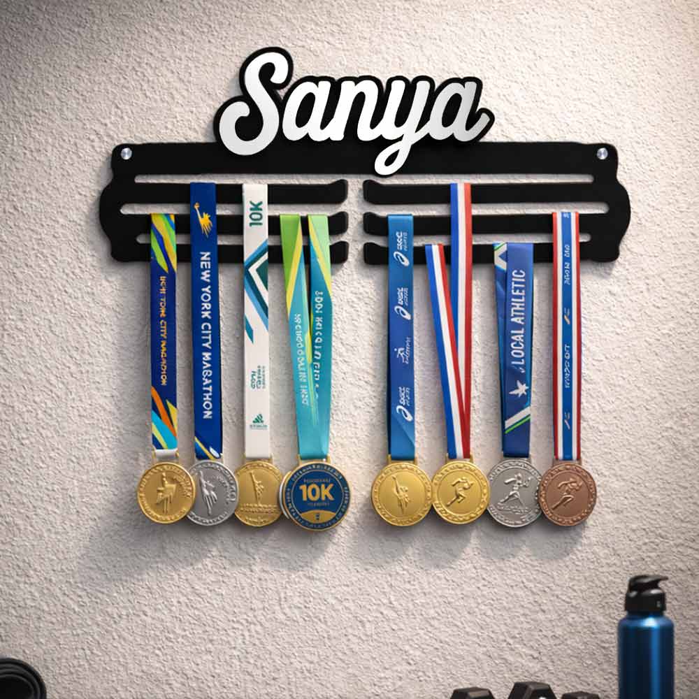 Personalized Medal Hanger with Name for Wall – Premium Medal Display Holder - Image 7