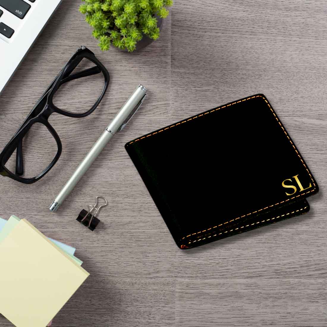 Best Mens Personalized Wallets for Gents Customized Gift - Initials - Image 3