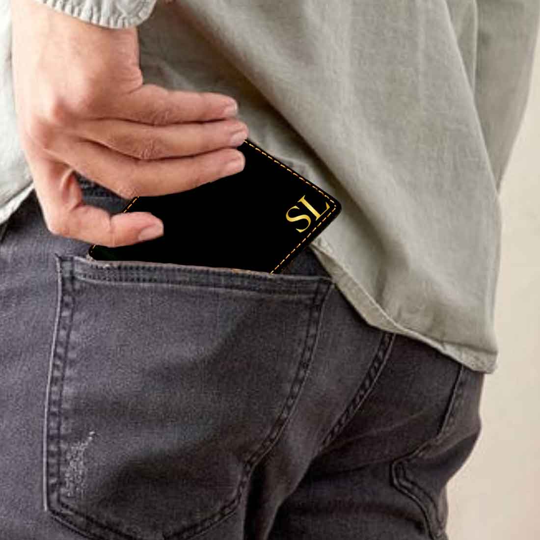 Best Mens Personalized Wallets for Gents Customized Gift - Initials - Image 5