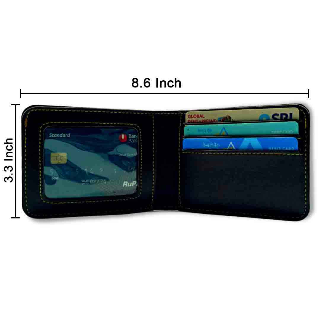 Black Customised Wallets for Him Personalized Gift - Initials - Image 5