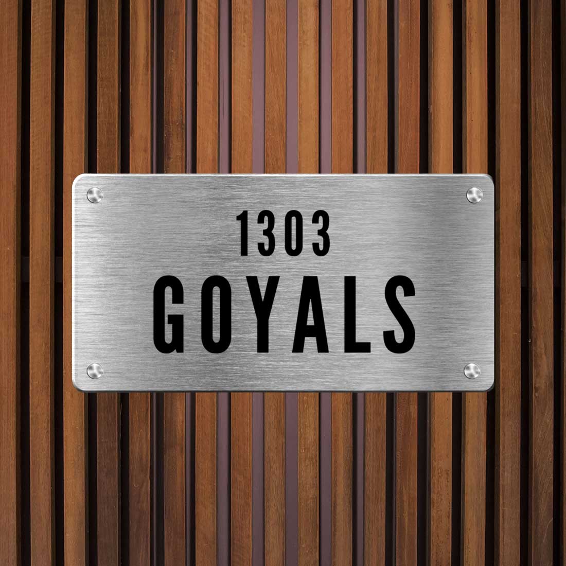 Personalized Metal Name Plate for House Outdoor Name Board