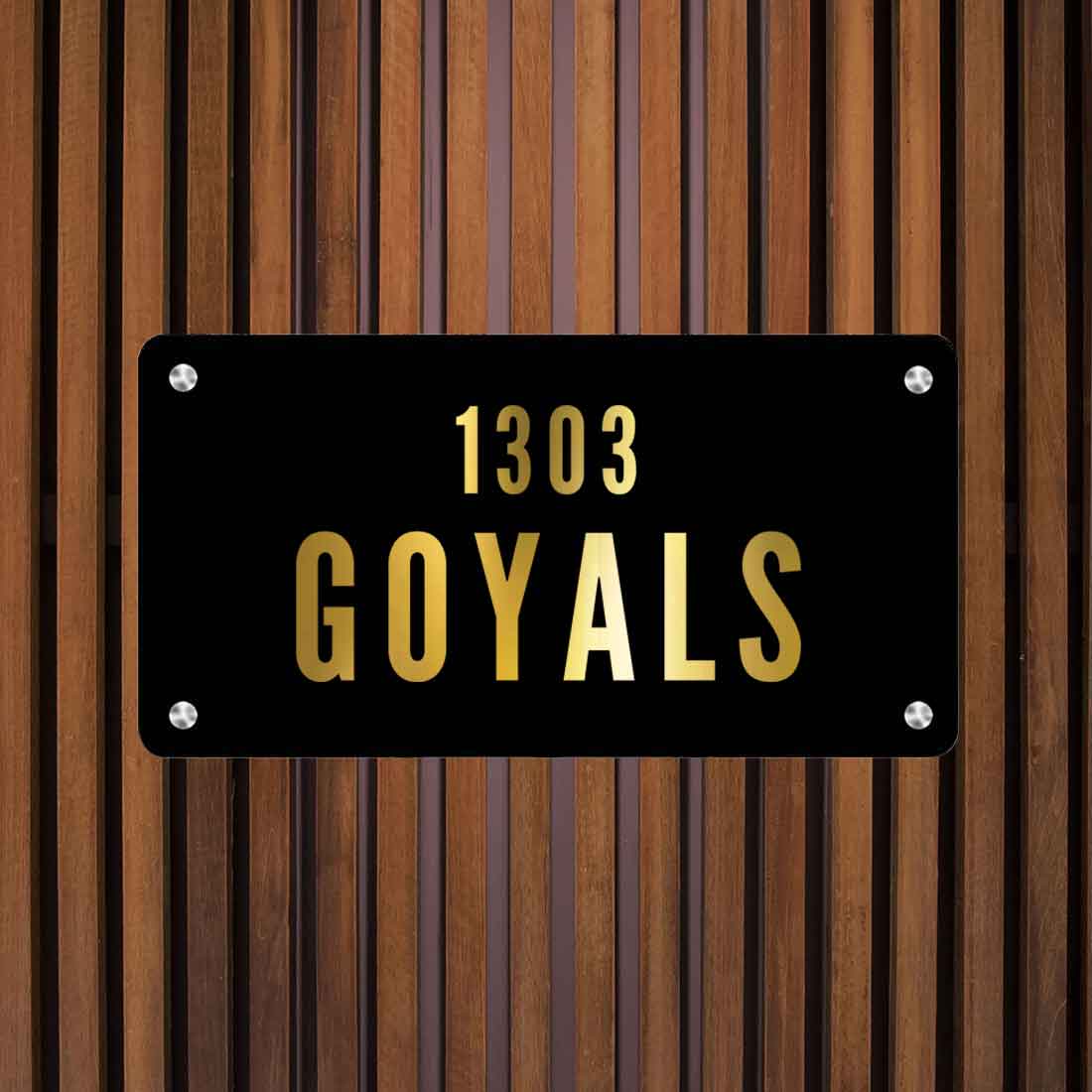 Personalized Metal Name Plate for House Outdoor Name Board