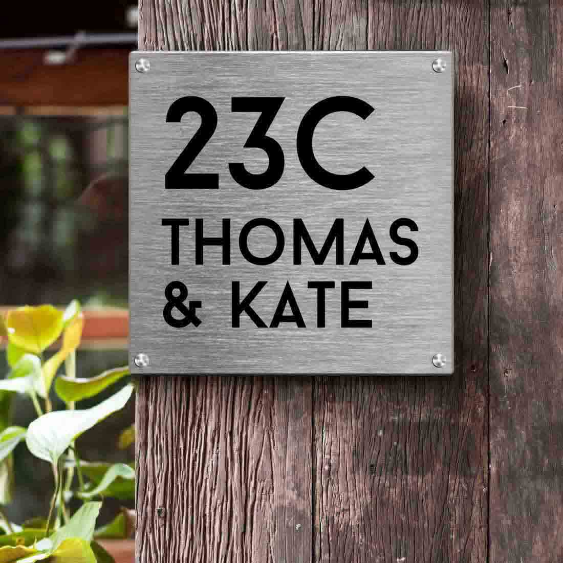 Personalized Metal Name Plate for Office Flat Entrance Outdoor