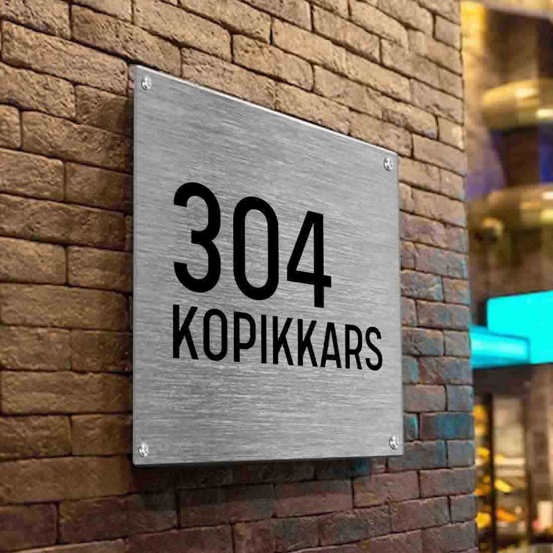 Personalized Metal Office Name Plates Stainless Steel for Outdoor Entrance - Image 4