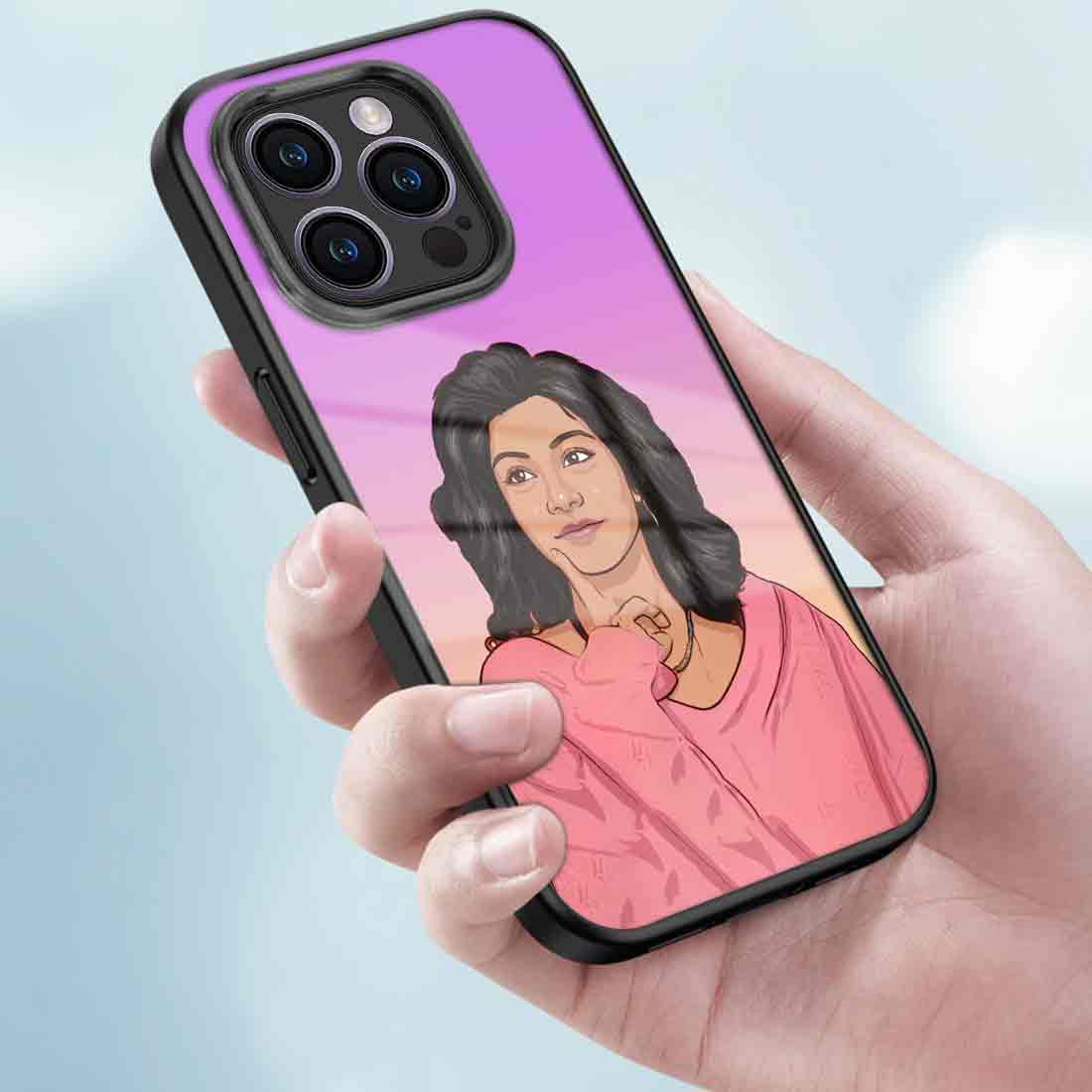 Personalized Mobile Back Cover iPhone 14 Pro Case With Cartoon Filter - Image 3