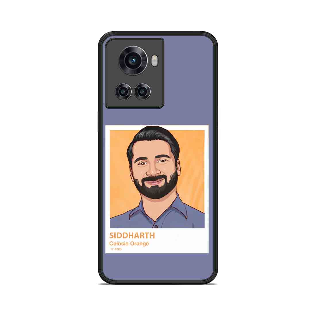 Personalized Mobile Cover With Photo Custom Oneplus 10R Back Cover - Orange Poloroid - Image 2
