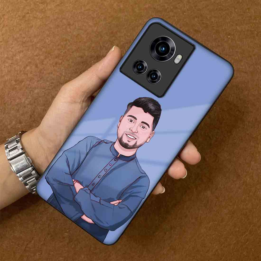 Personalized Mobile Cover One plus 10R Back Cover With Image- Cartoonify From Photo - Image 3