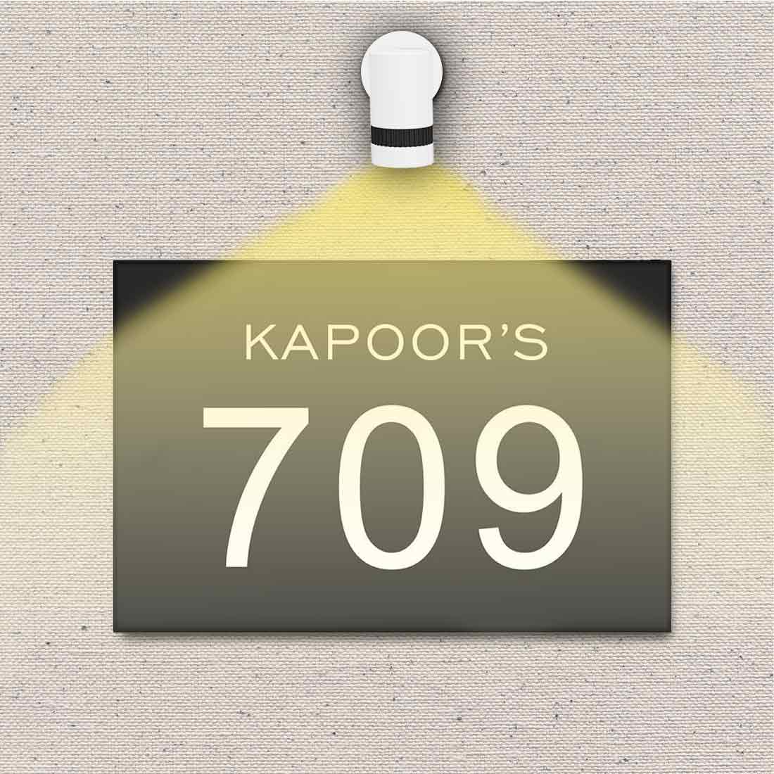 Modern House Name Plate Design Personalized - Black - Image 2