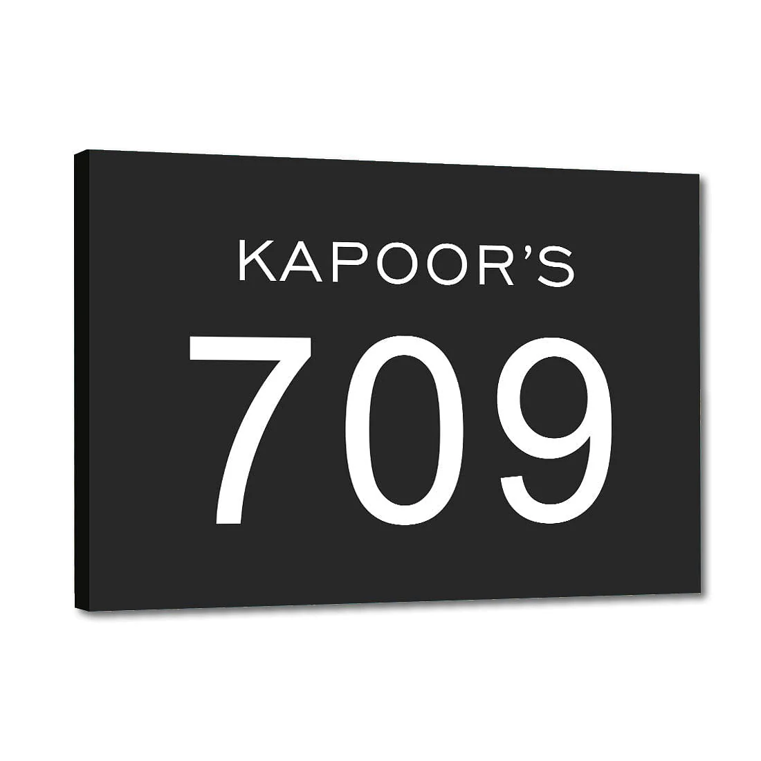 Modern House Name Plate Design Personalized - Black - Image 3
