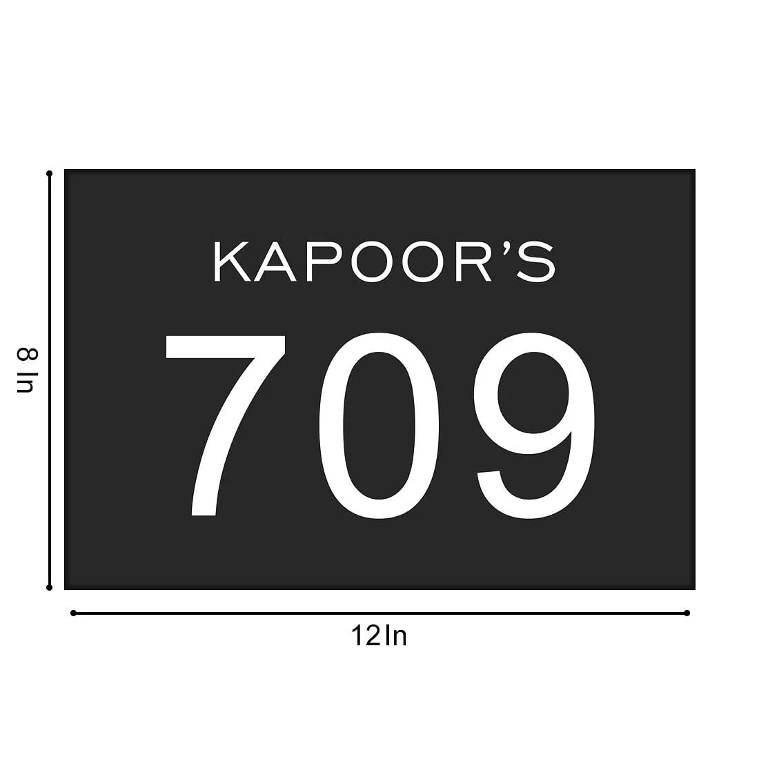 Modern House Name Plate Design Personalized - Black - Image 4