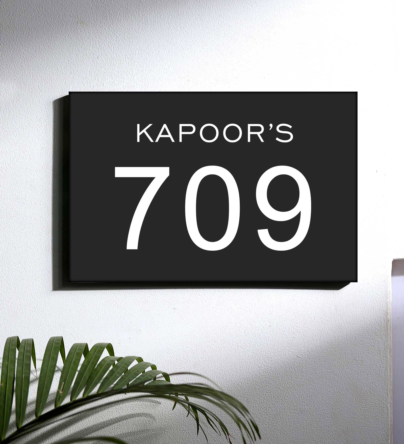 Modern House Name Plate Design Personalized - Black - Image 5