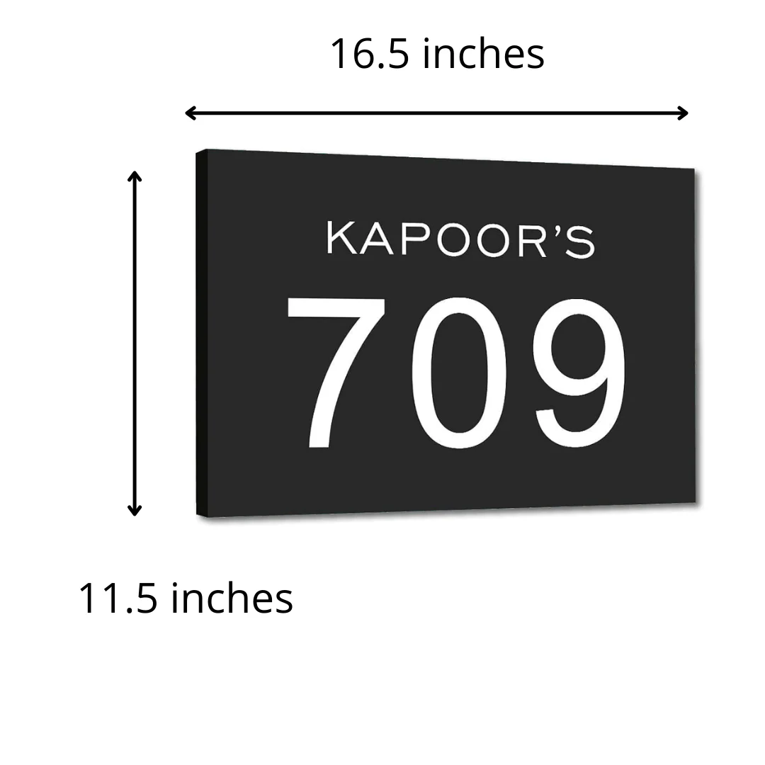 Modern House Name Plate Design Personalized - Black - Image 7