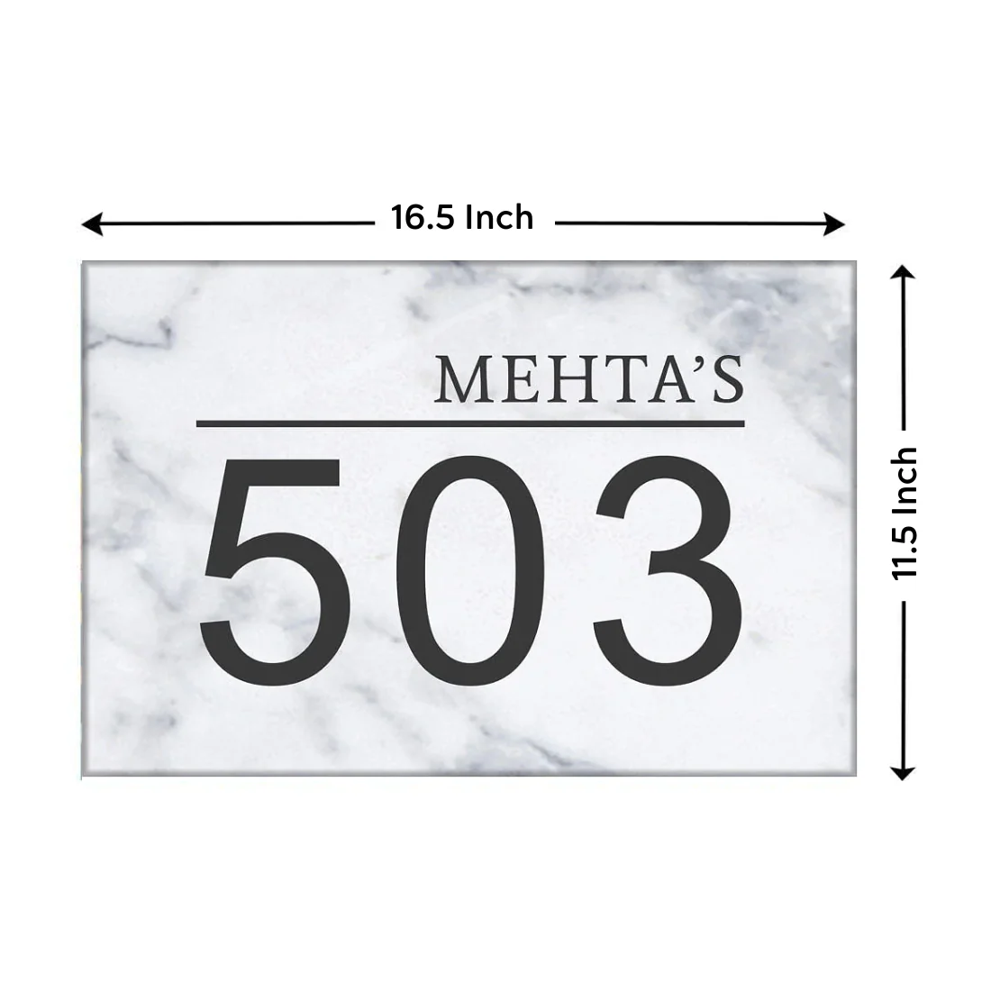 Customized Elegant Name Plate for Door - White Classic - Image 10