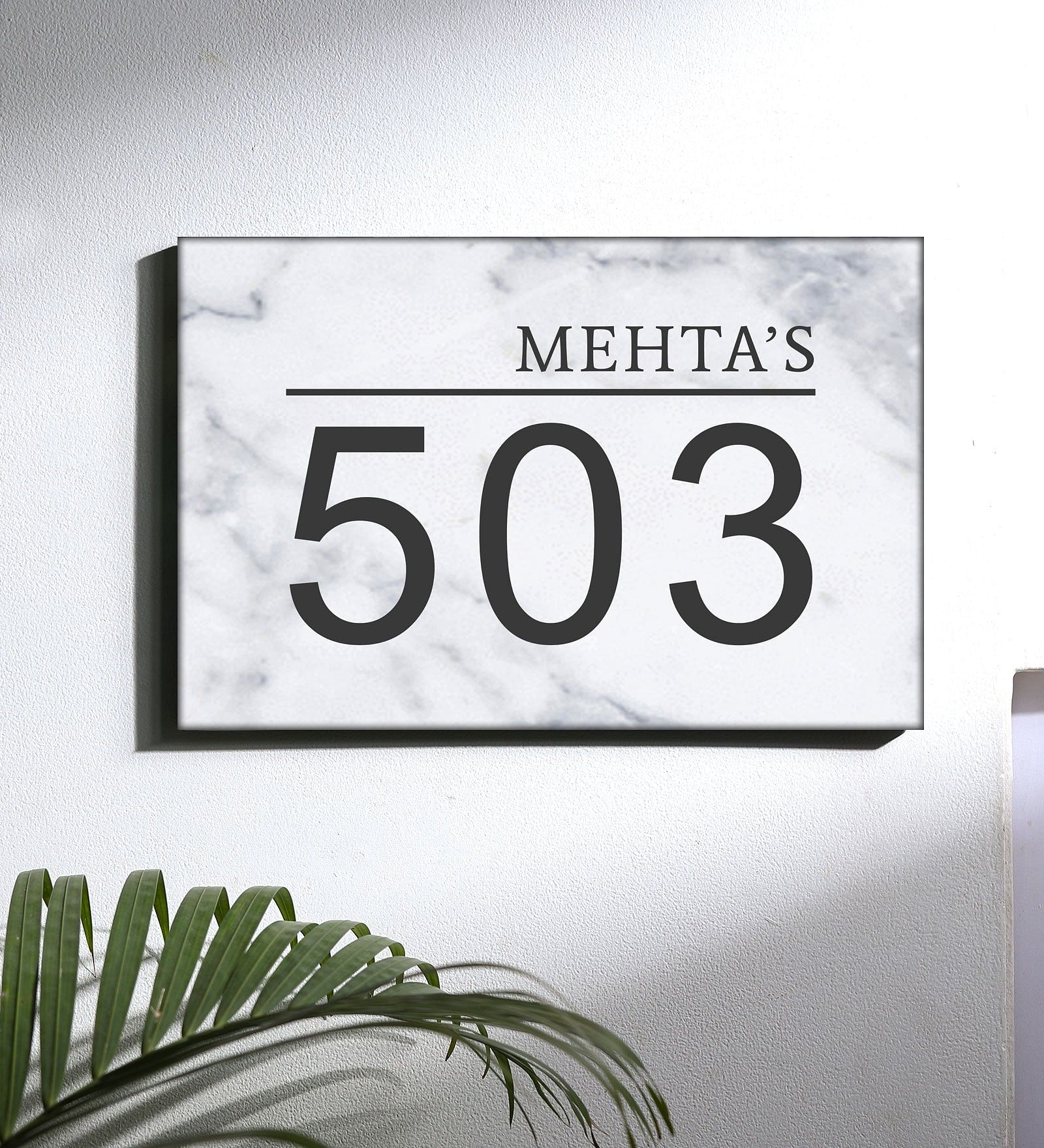Customized Elegant Name Plate for Door - White Classic - Image 3