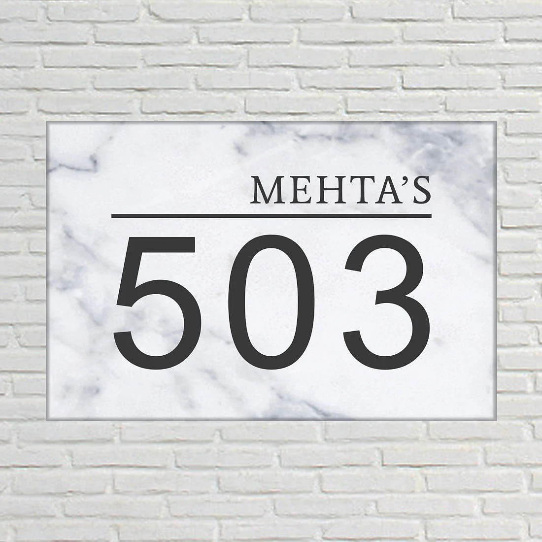 Customized Elegant Name Plate for Door - White Classic - Image 5