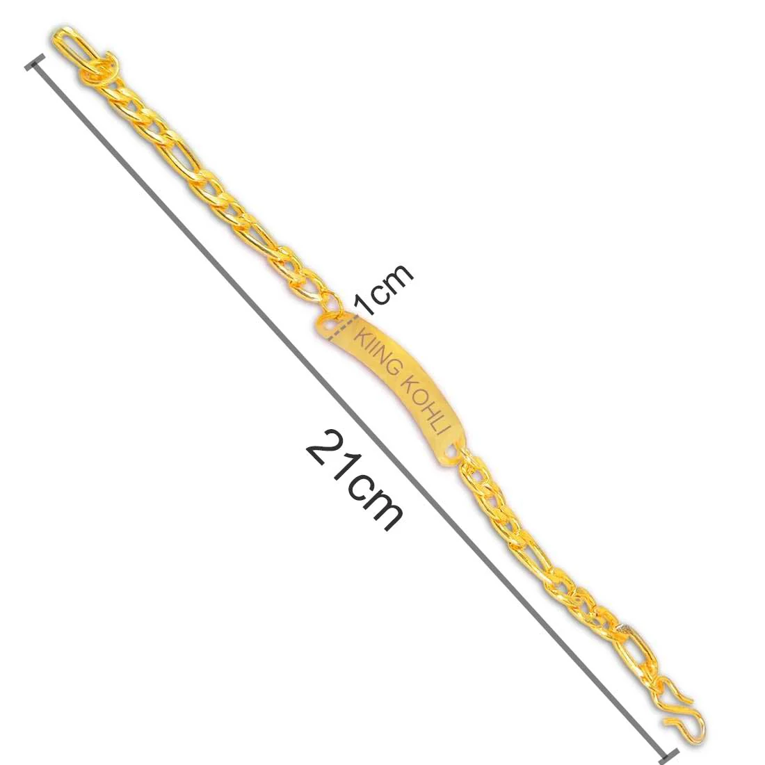 Personalized Name Bracelet for Men Engraved Name - Black Rhodium/Gold Plated - Add Name - Image 11