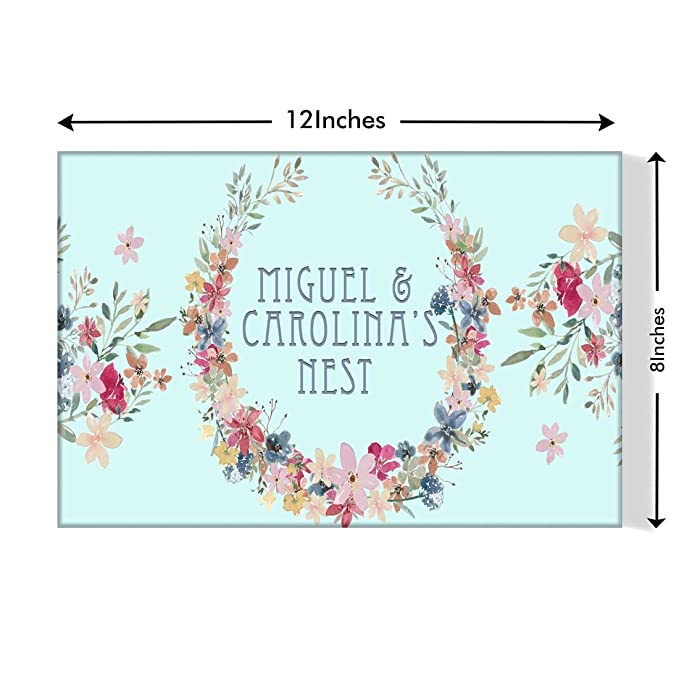 New Personalized Home Name Plate - Floral Ring - Image 4