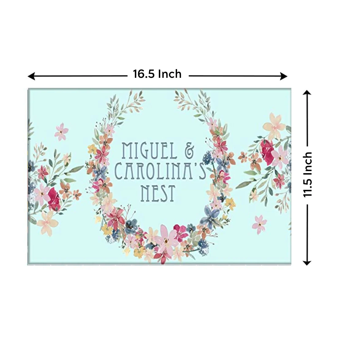 New Personalized Home Name Plate - Floral Ring - Image 7
