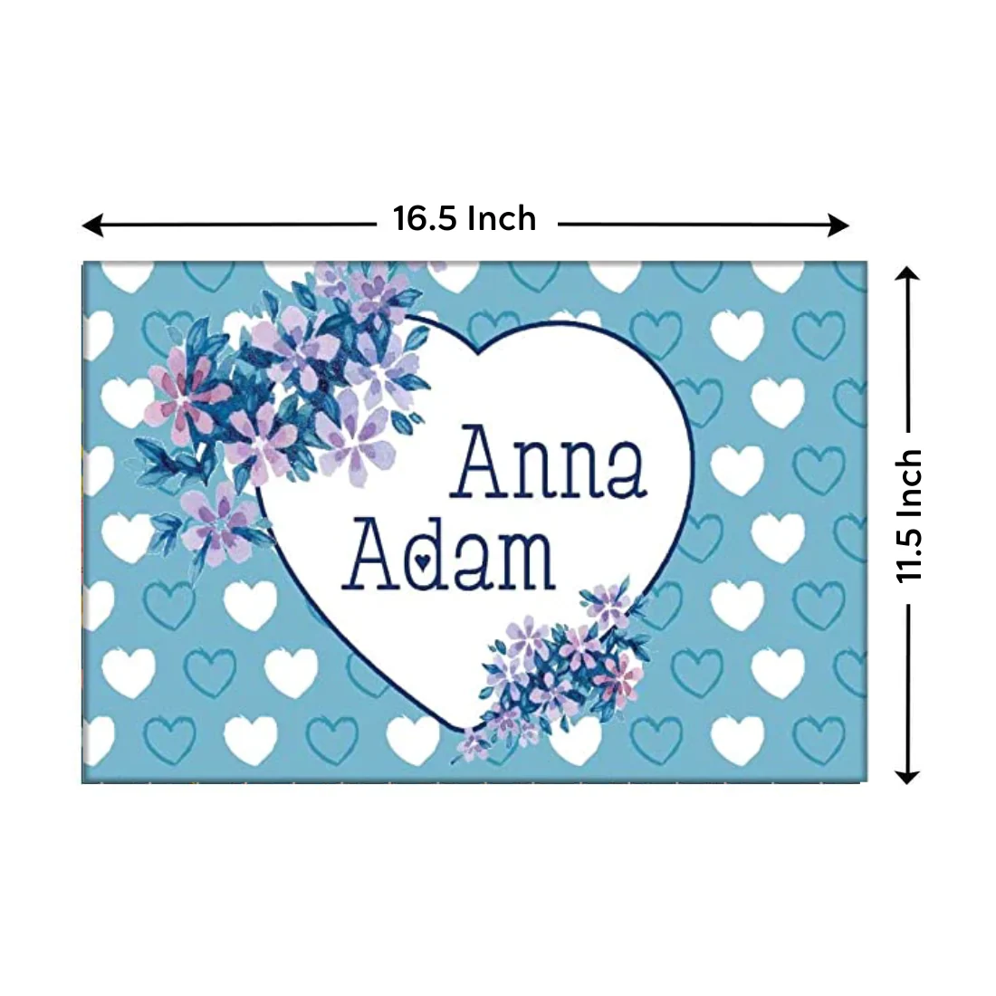 Designer Personalize Door Name Plate - Sweet Blue Hearts - Image 7