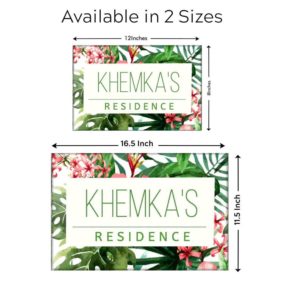 Beautiful Custom Door Name Plate - Tropical Paradise - Image 9