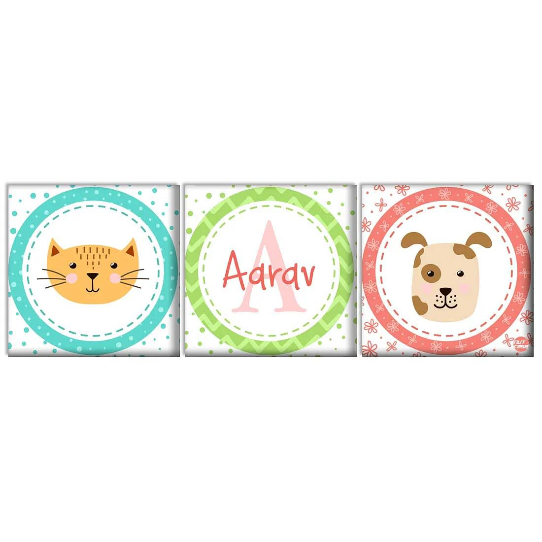 Personalized Nursery Wall Art  -Cute Dog & Cat - Image 3