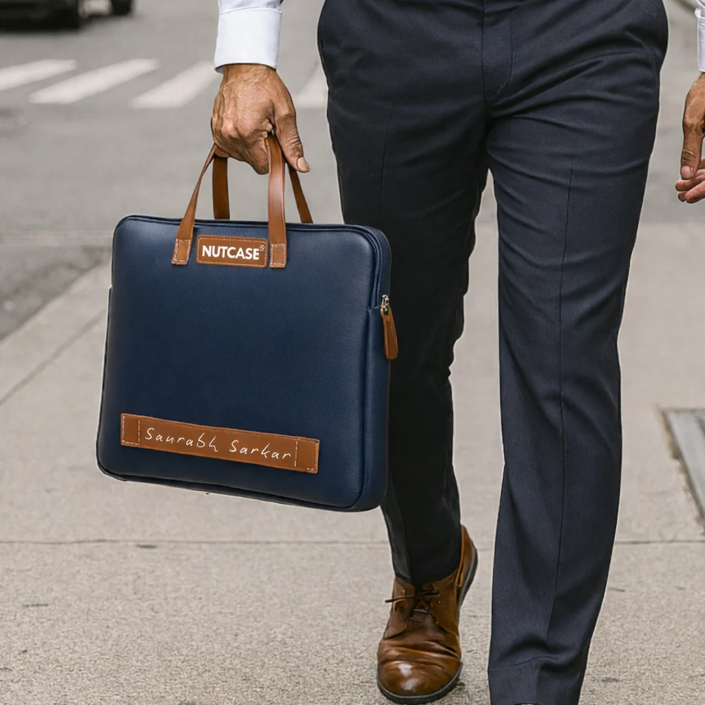 Personalized Office Laptop Bags with Name - Duo Tone Premium Laptop Carry Bag for up to 15” laptops - Image 7