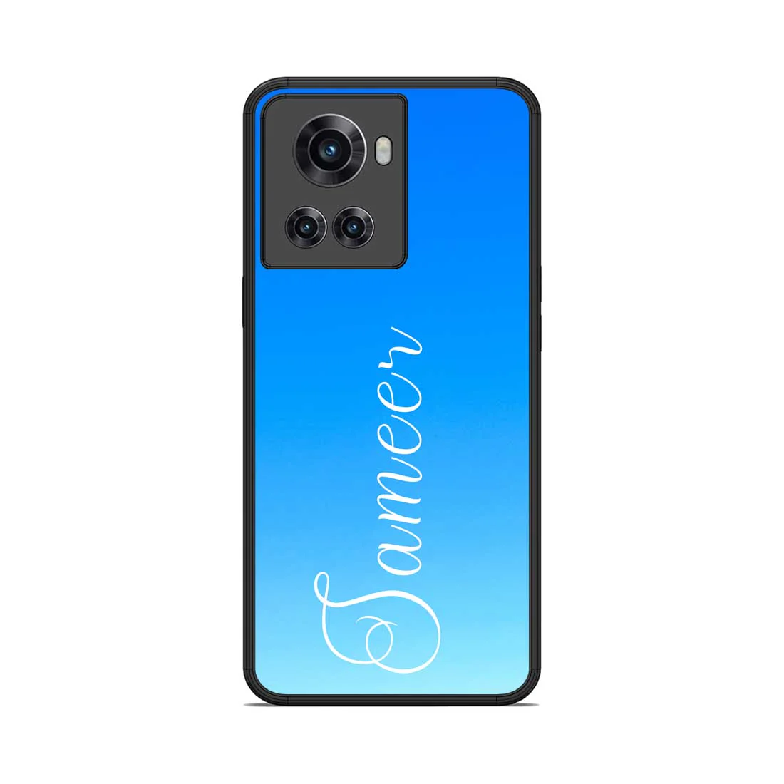 Personalized Oneplus 10R Back Cover With Name - Blue Sea - Image 2