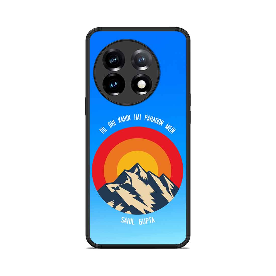 Personalized Oneplus Mobile Cover With Name One Plus 11 Back Case - Adventure Mountains - Image 2