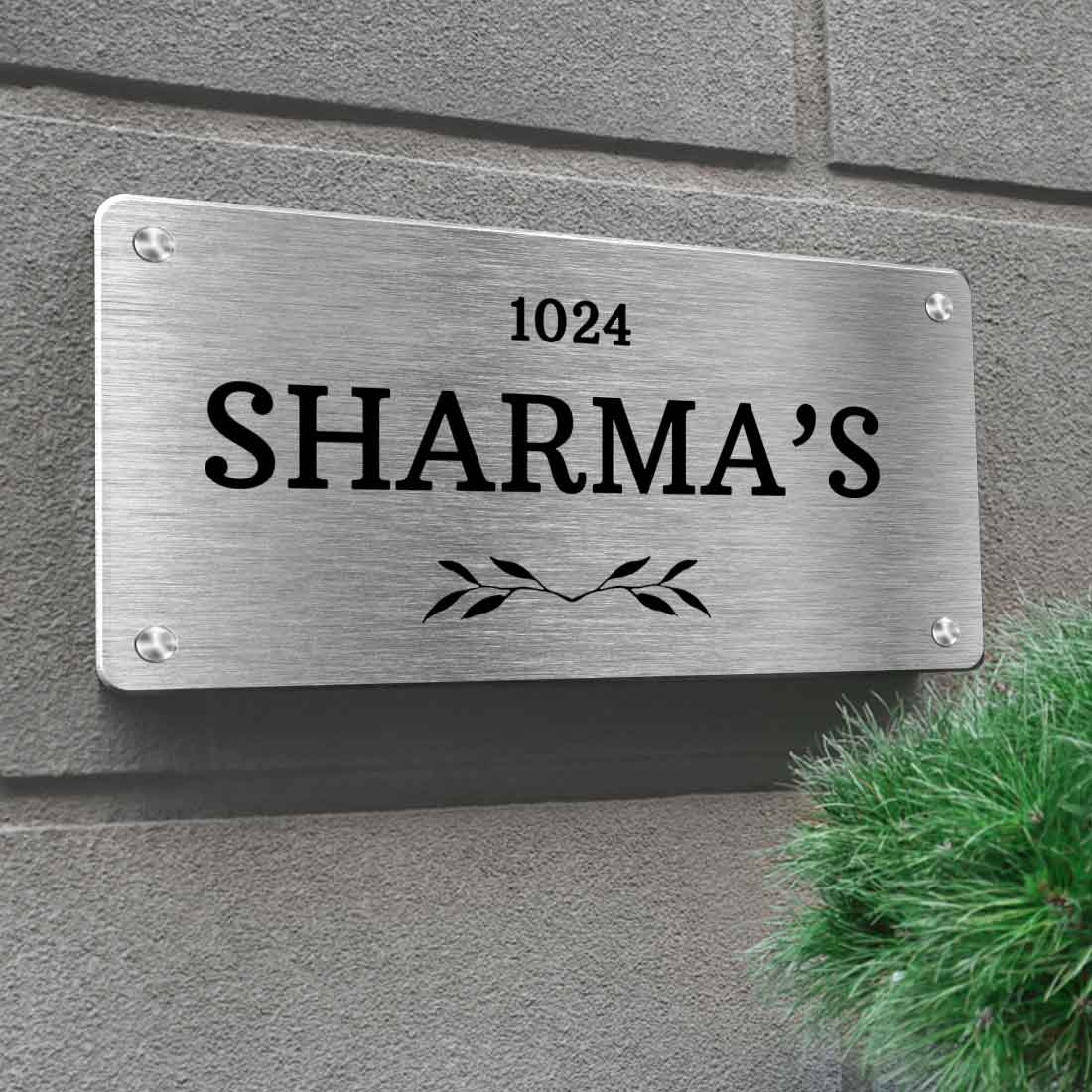 Personalized Outdoor Metal Name Plate for House Office Flats Door Entrance - Image 3