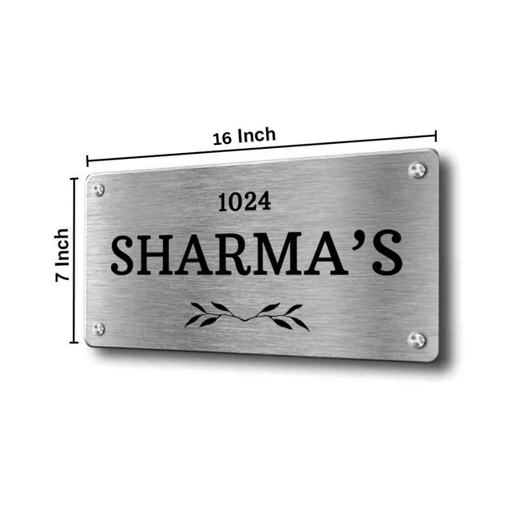Personalized Outdoor Metal Name Plate for House Office Flats Door Entrance - Image 4