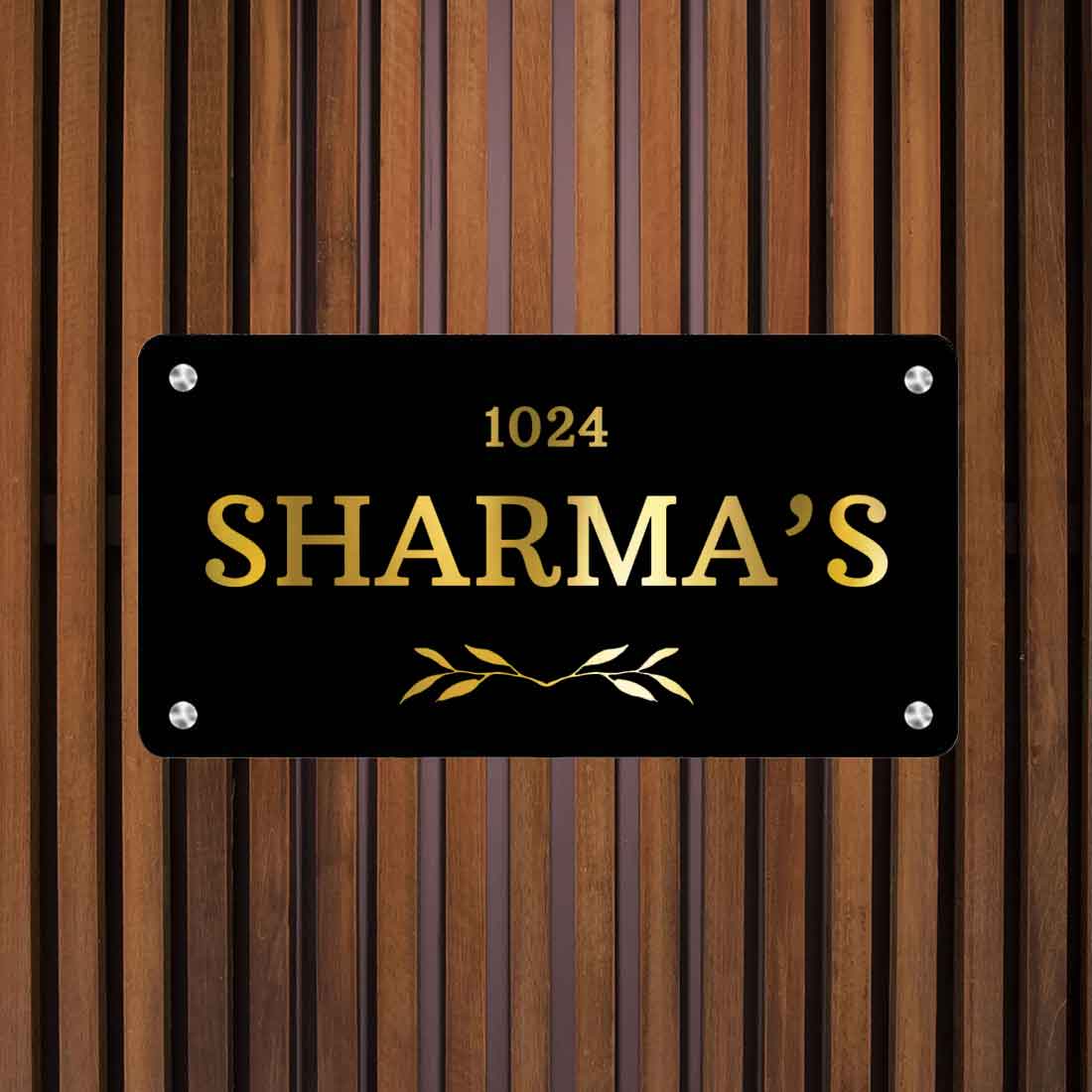 Personalized Outdoor Metal Name Plates for House Office Flats Door Entrance